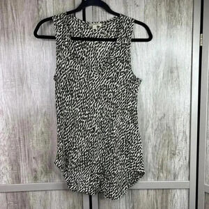 Burberry Brit 100% Silk Patterned Tank Size S Scoop Neck